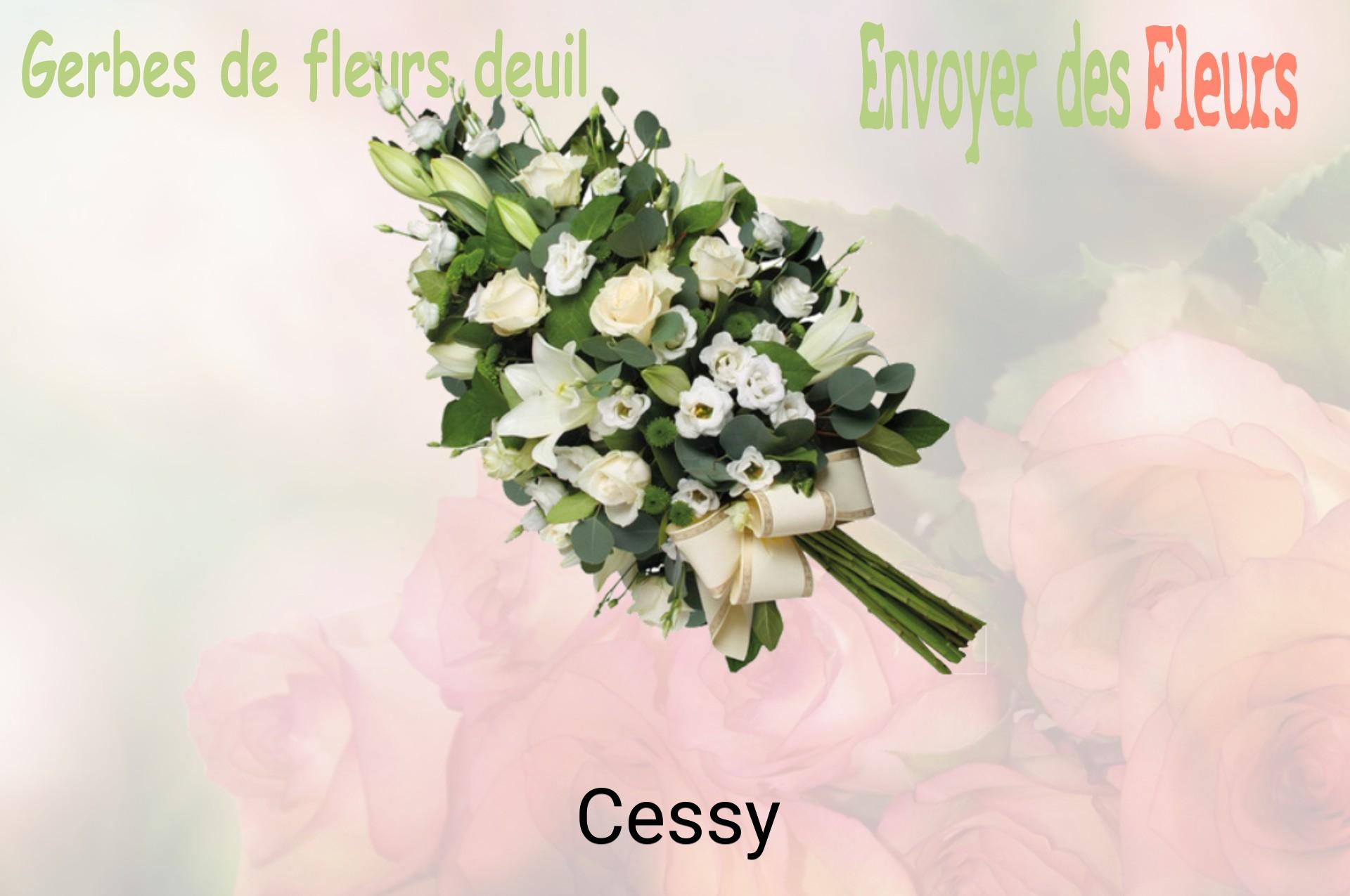 Gerbe de fleurs de deuil livrée à Cessy